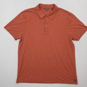 Toad&Co Polo Shirt Mens XL Orange‎ Tempo Short Sleeve Stretch Casual